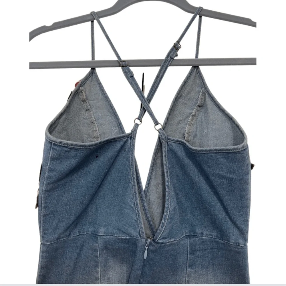 Denim Romper - Picture 2 of 2